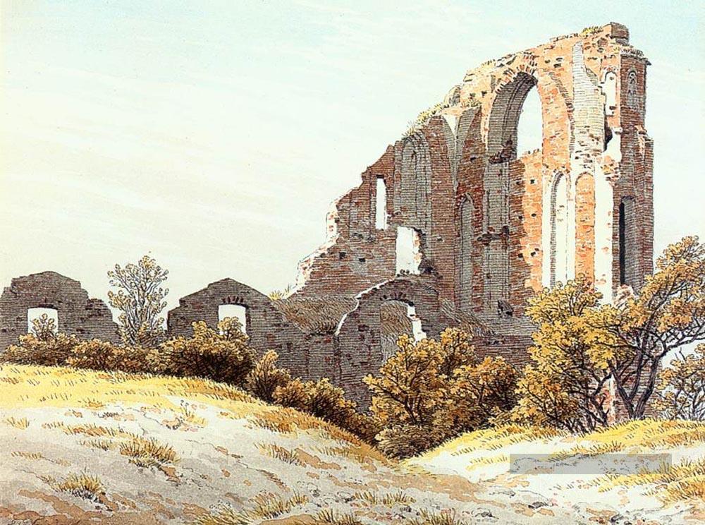 Les ruines d’Eldena romantique Caspar David Friedrich Peintures à l'huile